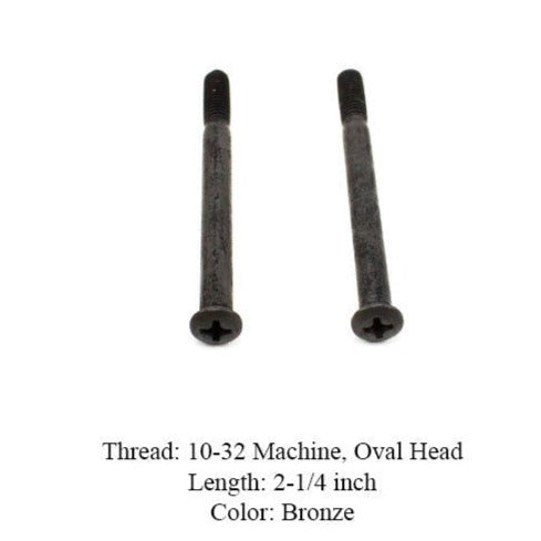 #10 X 2-1/4 Machine Screw - Frenchwood Gliding Door Keylock Bronze Hardware
