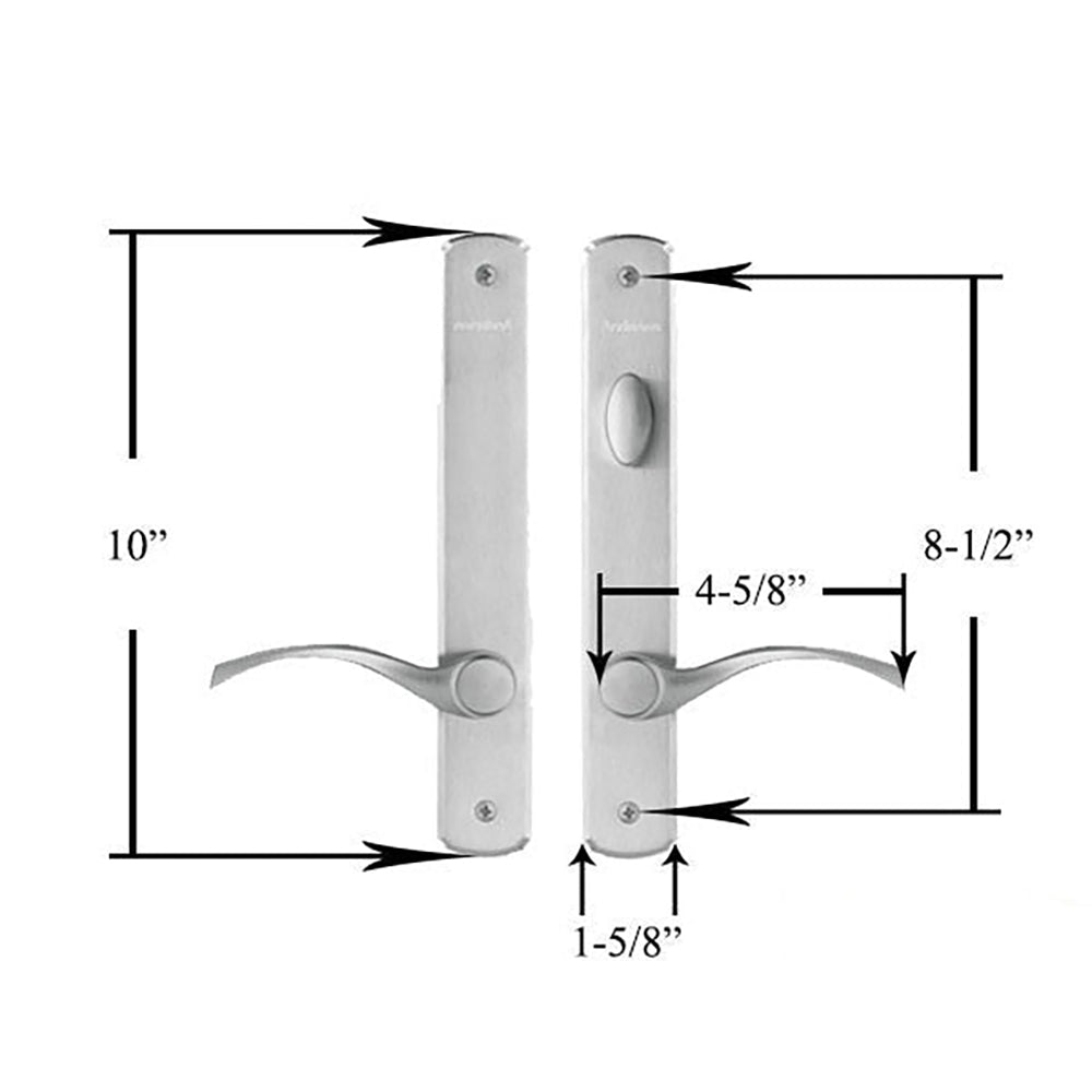 Andersen Brushed Chrome Newbury Double Door, Active Frenchwood