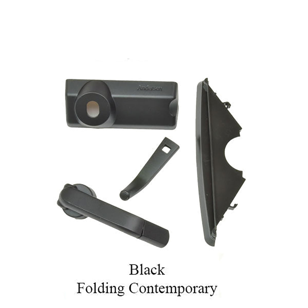 Ventana abatible Andersen - Serie 200/400 - Paquete de herrajes - Contemporáneo plegable - Negro