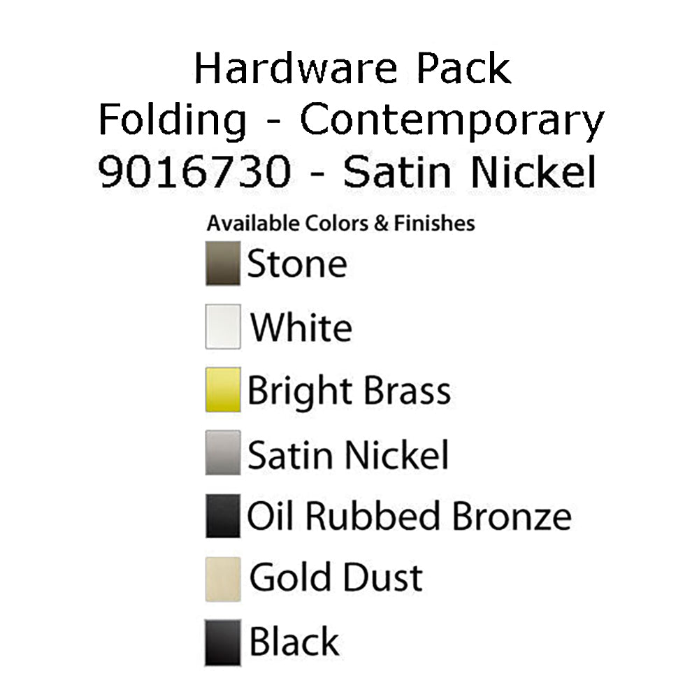 Ventana abatible Andersen - Serie 200/400 - Paquete de herrajes - Contemporáneo plegable - Níquel satinado