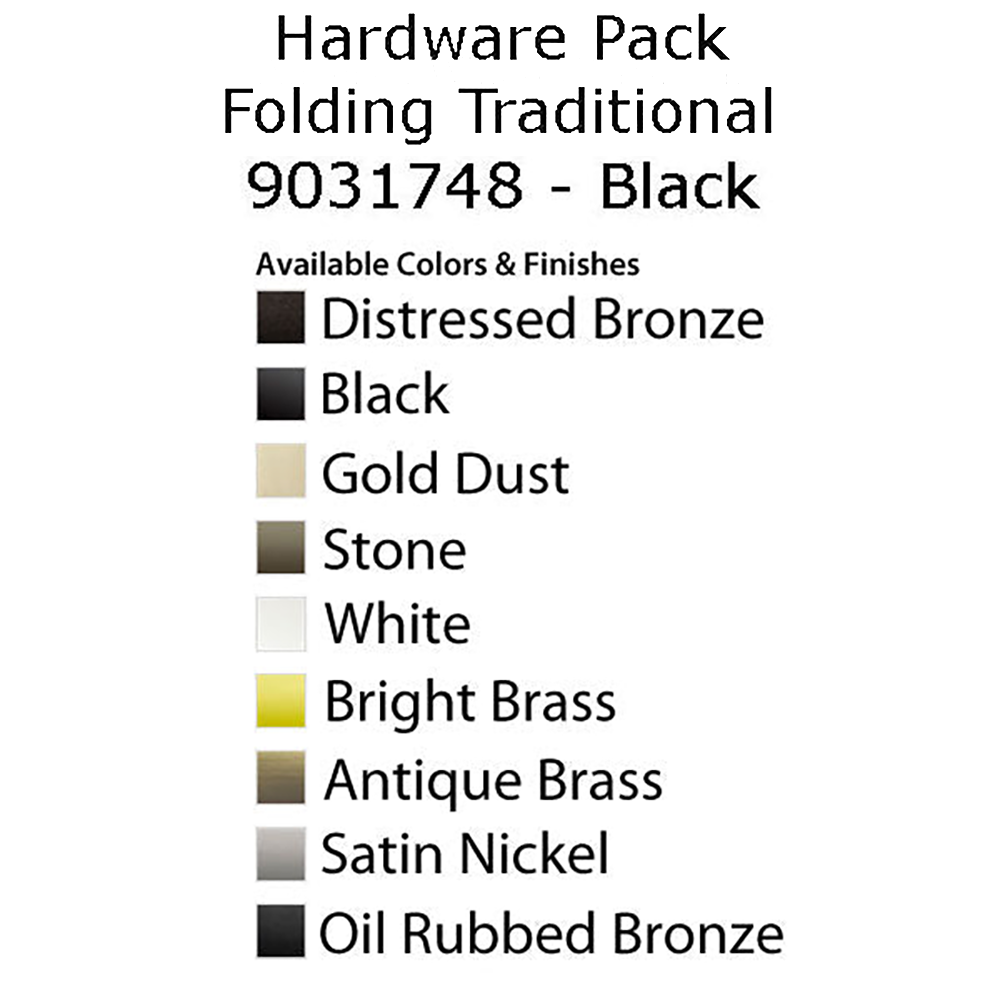 Ventana abatible Andersen - Serie 200/400 - Paquete de herrajes - Plegable tradicional - Negro