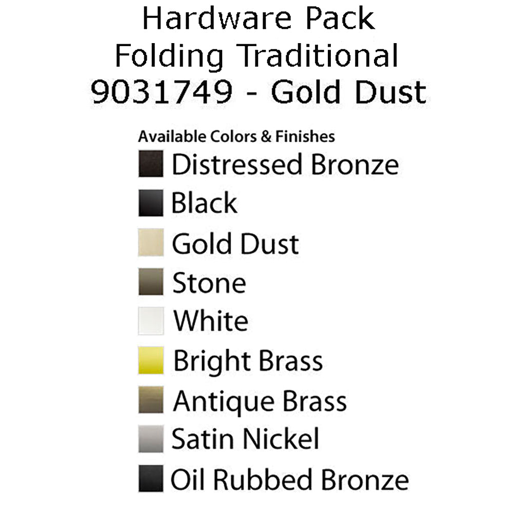 Fenêtre à battant Andersen - Série 200/400 - Pack de quincaillerie - Pliante traditionnelle - Poussière d'or