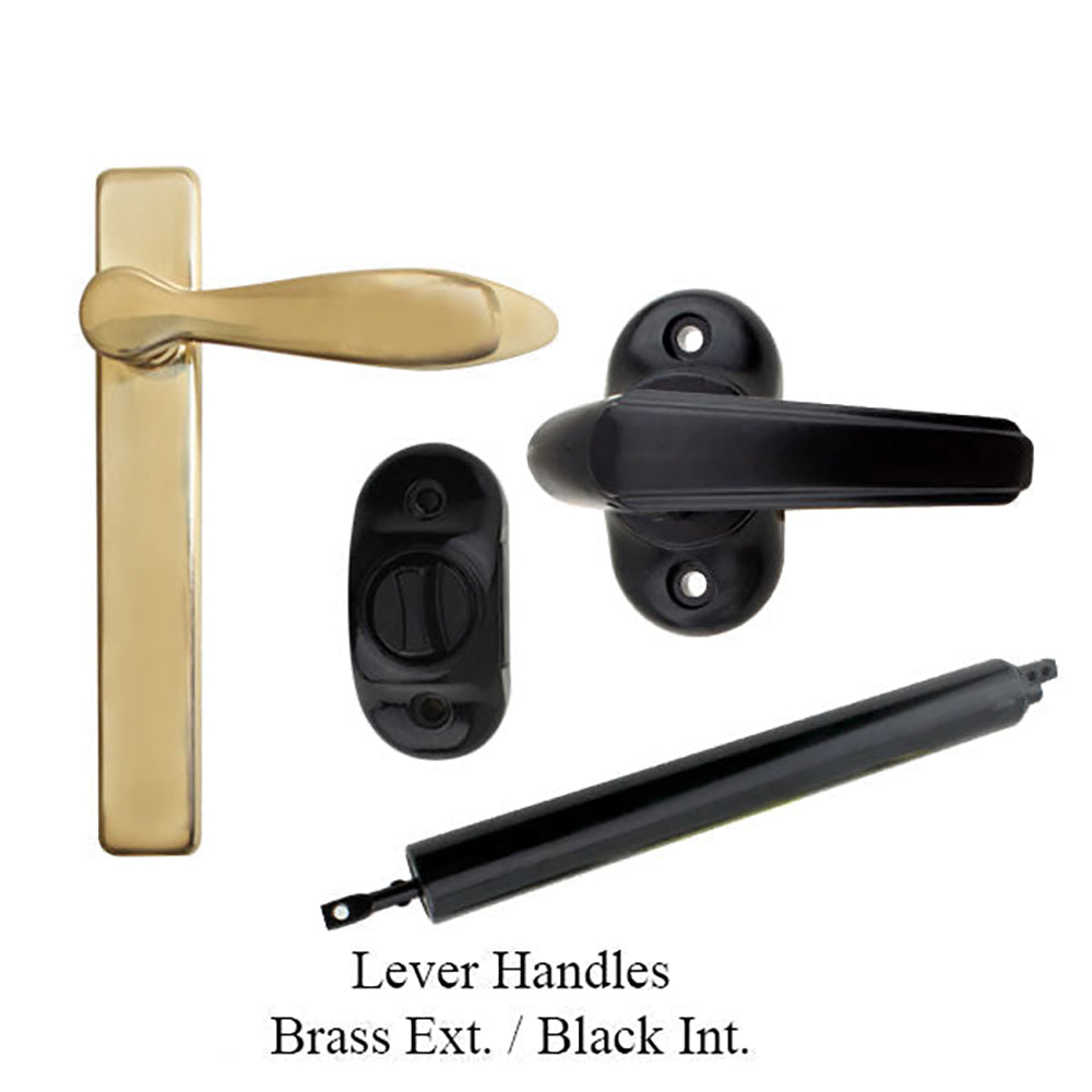 Andersen Emco Storm Door Hardware Kit Brass Exterior Black Interior