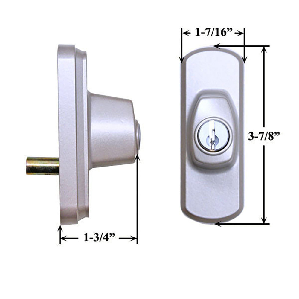 Andersen Frenchwood Gliding Doors - Lock Assembly - Albany - Exterior - Left - Gold Dust