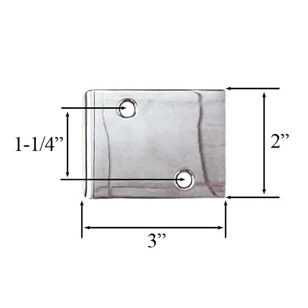 Andersen 3 inch Jamb Strike Extender in Polished Chrome
