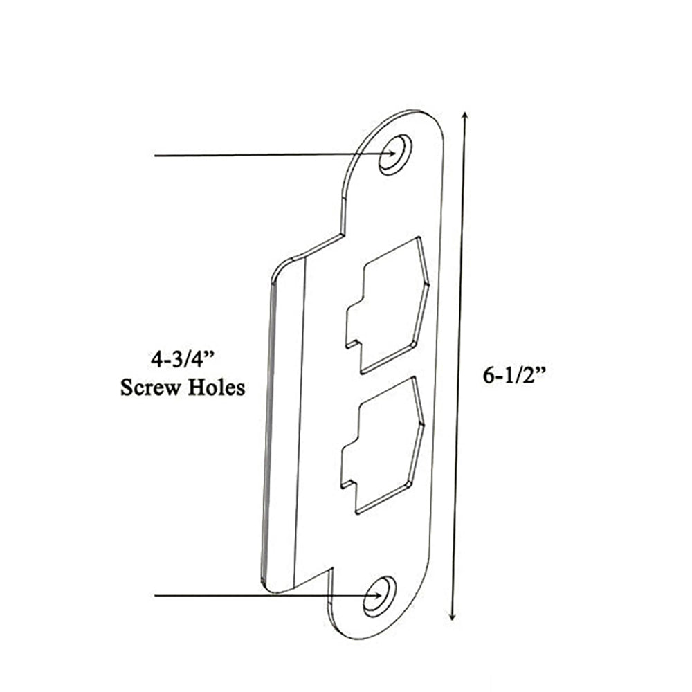 Andersen Latch and Deadbolt Strike Plate Cover AS/SA Single Door in Antique Brass