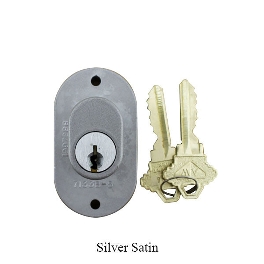 Andersen Perma-Shield Gliding Doors - Lock Housing w/ Keys - 3 Panel - Silver Satin