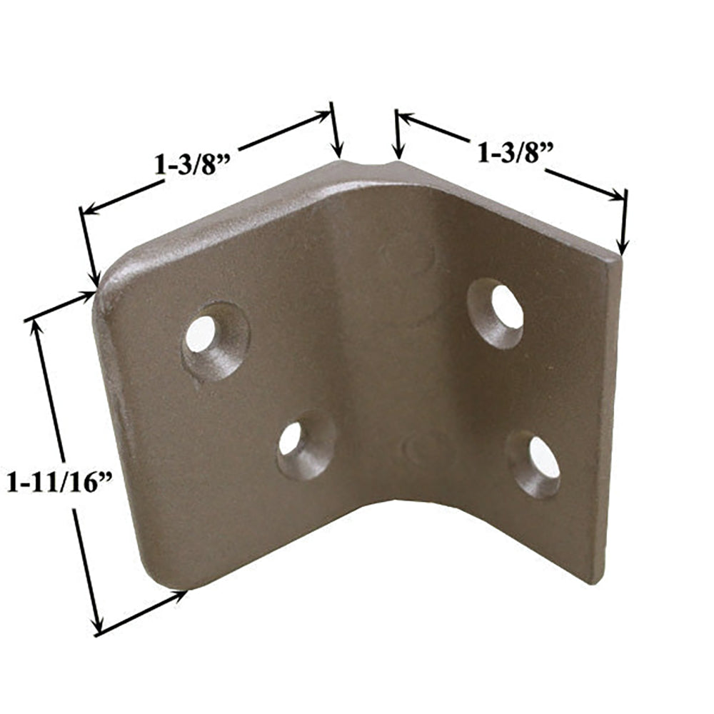 Andersen Right Hand Stationary Door Panel Bottom Bracket in Stone