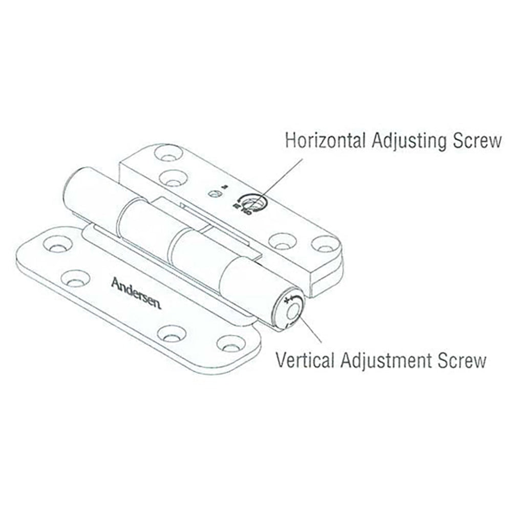 Andersen Single Hinge, Left Hand (2005-Present) - Polished Chrome