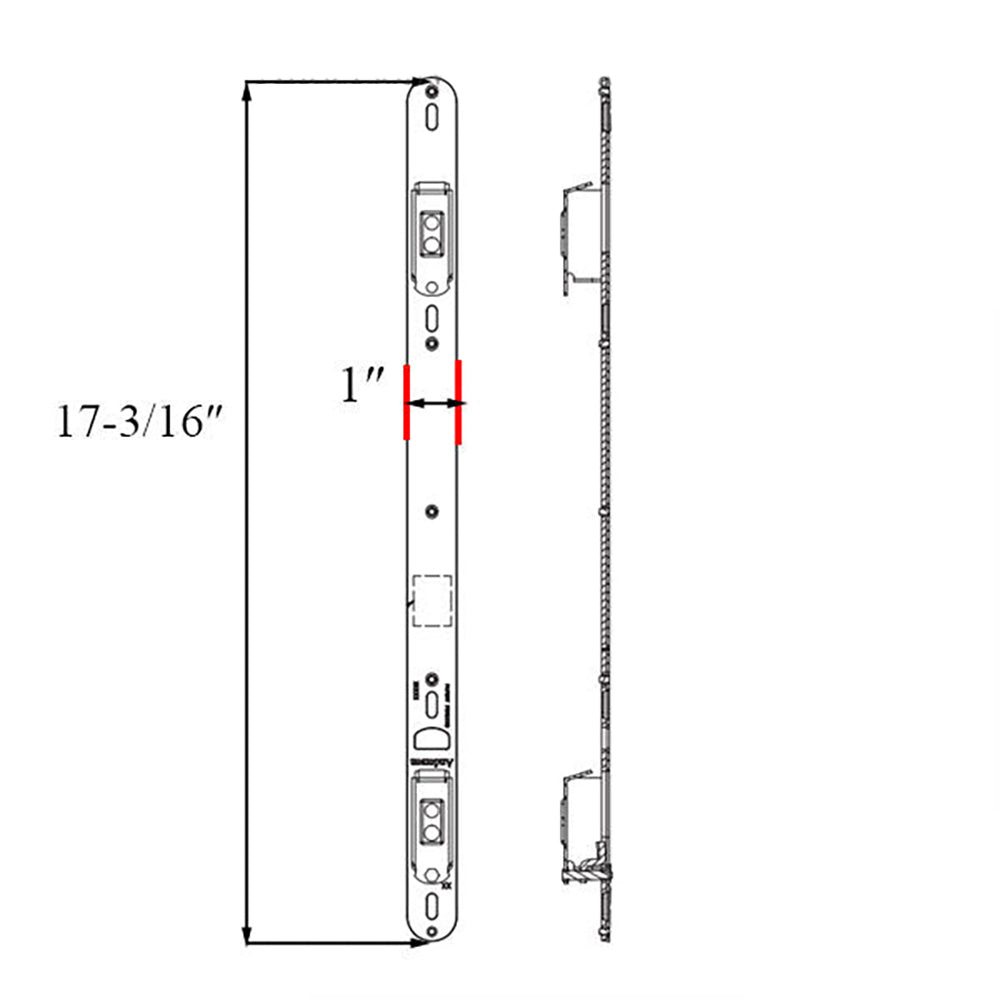 Andersen Strike Plate, Dual / Double for 2-3 panel sliding door