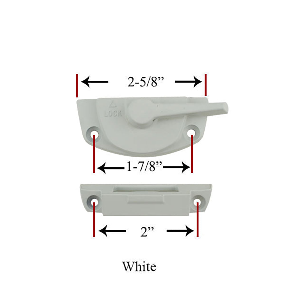 Andersen Tilt-Wash (DC) and Tilt-Wash (TW) Windows - Lock and Keeper Kit - White