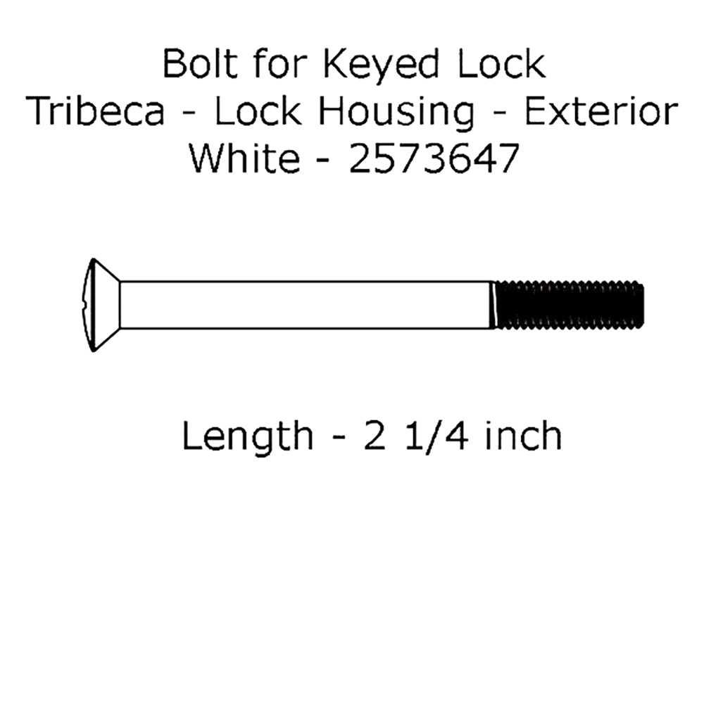 Andersen Tribeca Frenchwood Gliding Door Screw for Keyed Lock Housing, White