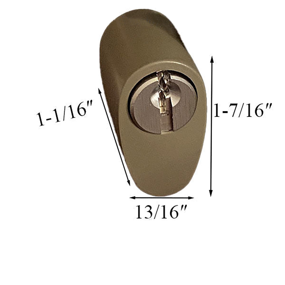 Andersen Tribeca Keyed Cylinder with Housing - White