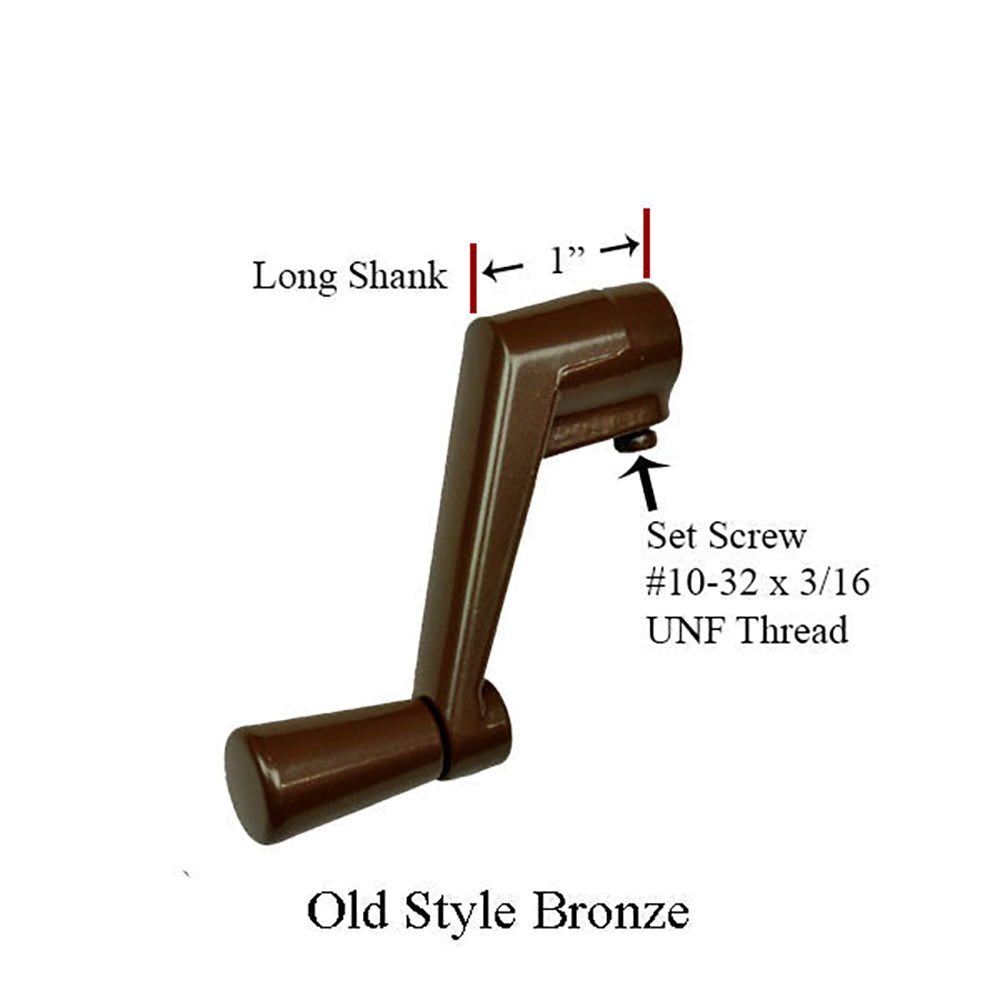 Andersen Window Crank Handle, Long Shank, Primed Casement, Old Style - Bronze