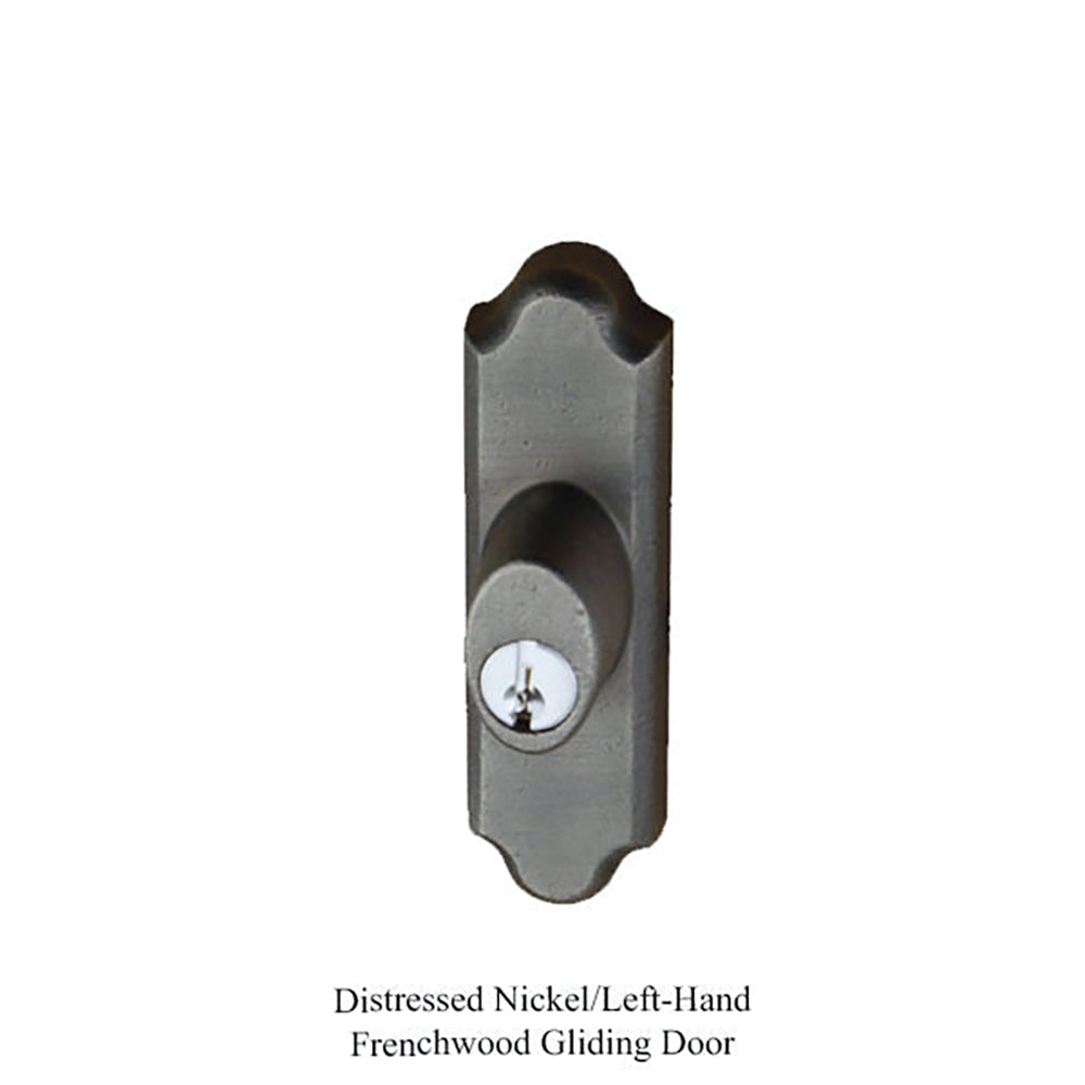 Andersen Window - Frenchwood Gliding Door - Lock Assembly, Encino - LH - Distressed Nickel