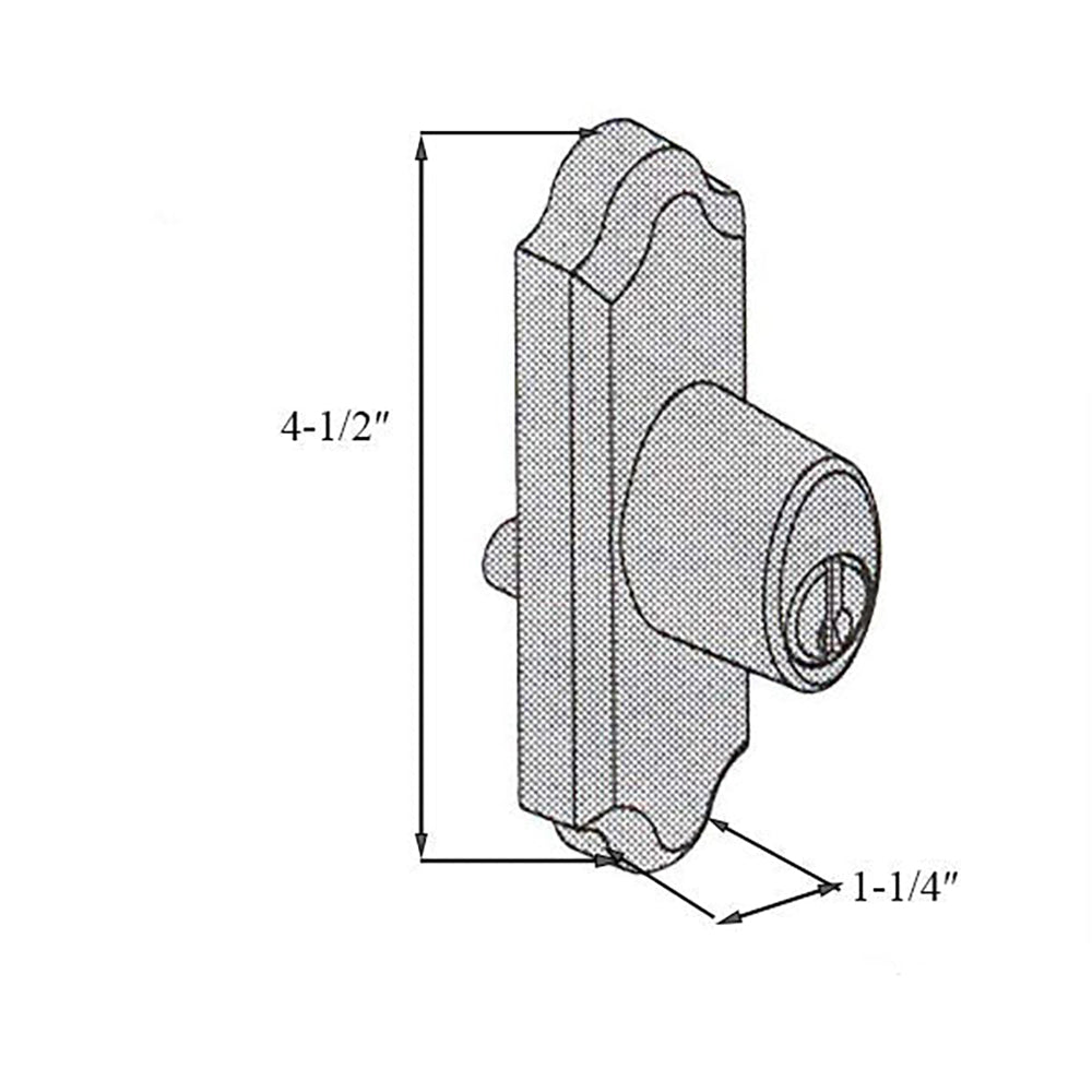 Andersen Window - Frenchwood Gliding Door - Lock Assembly, Encino - RH - Distressed Nickel