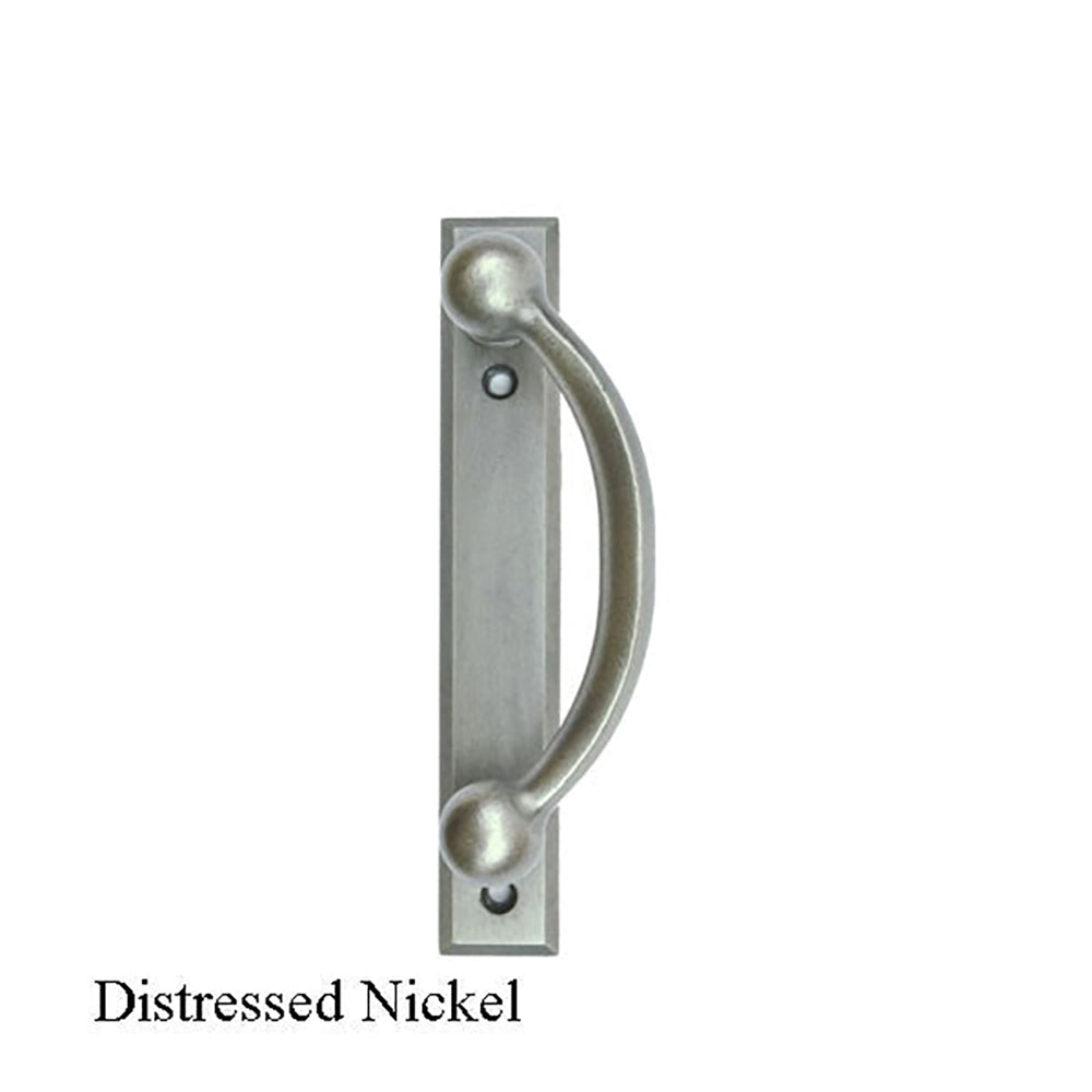 Poignée de porte coulissante Yuma d'Andersen, intérieur droit/extérieur gauche, nickel vieilli
