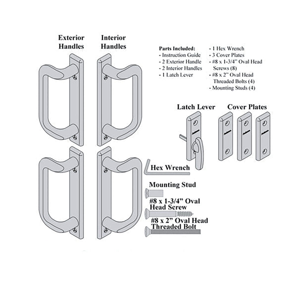 Anvers 4 Panel Complete Gliding Door Trim Set