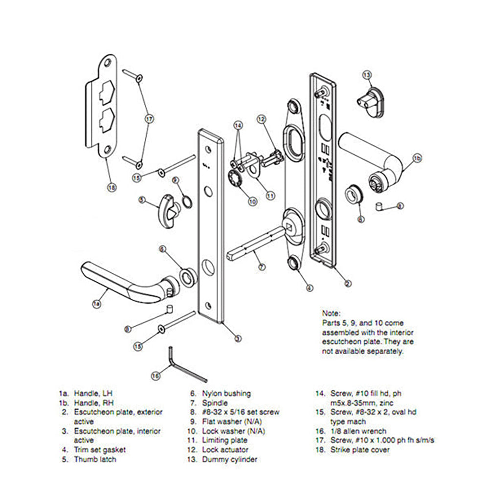 Anvers Single Door Complete Trim Set