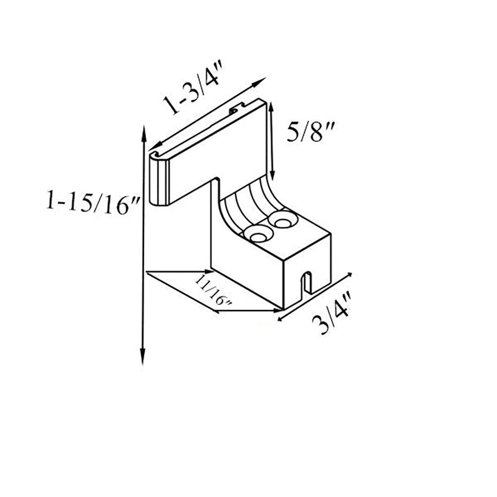 Cassette Retainer - Insect Screen Retractable - for Andersen FGD - Left - Terratone