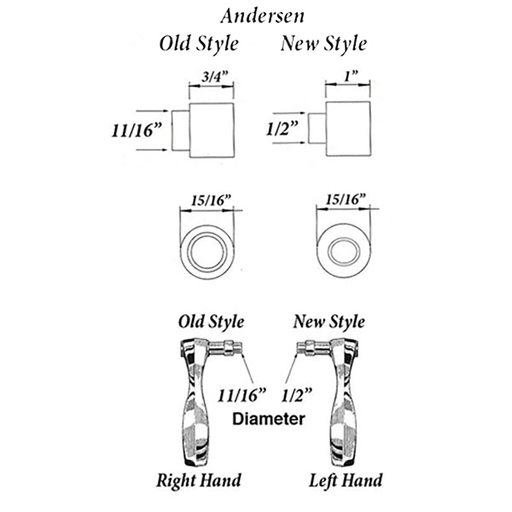 Handle Kit Extension Kit, Andersen Newbury - Satin Nickel