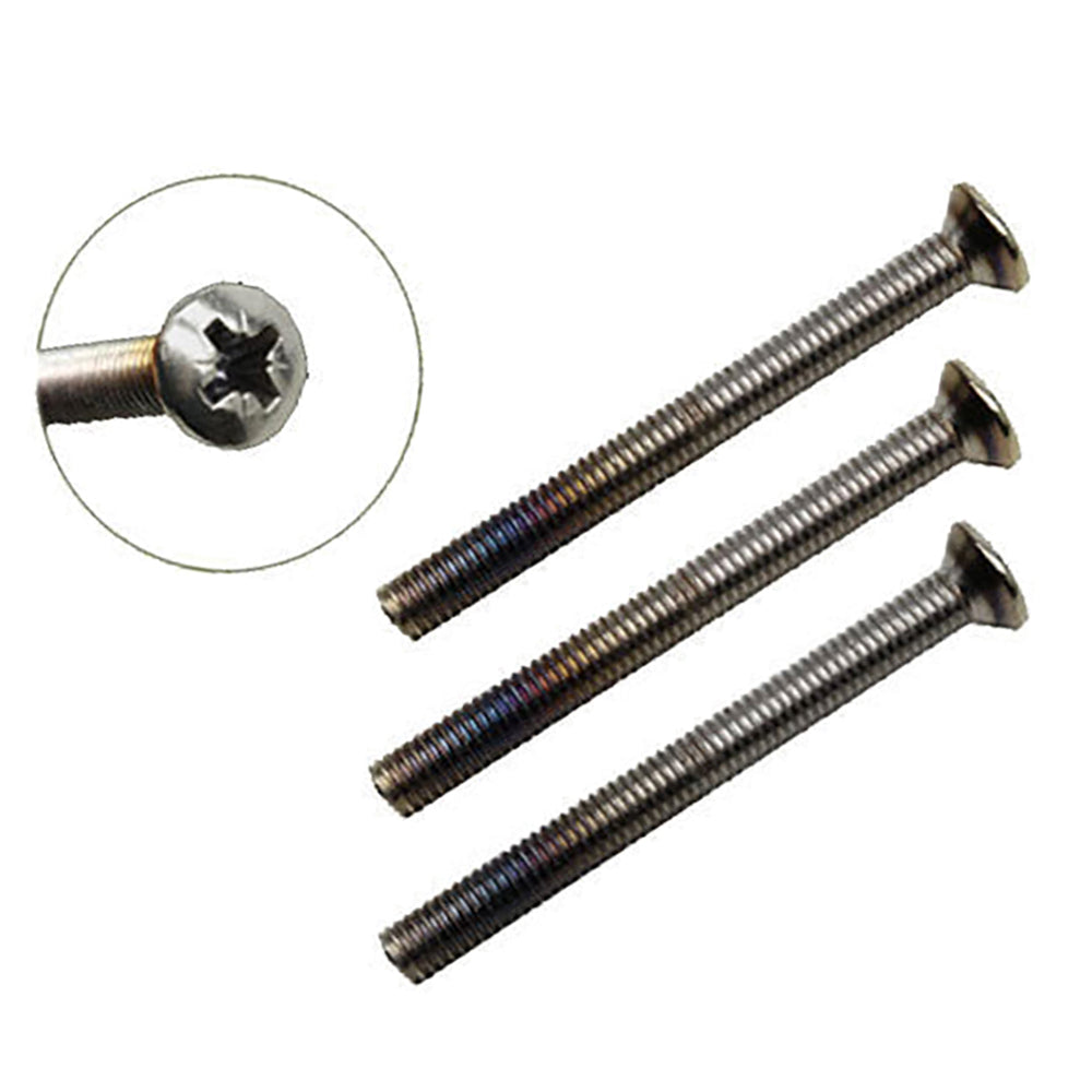 M5 x 70mm Handle Screws, 3 pack - 2-3/8 Inch thick door - Black