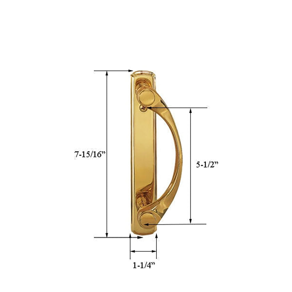 Newbury 2 Panel Gliding Door Interior Trim Set Bright Brass