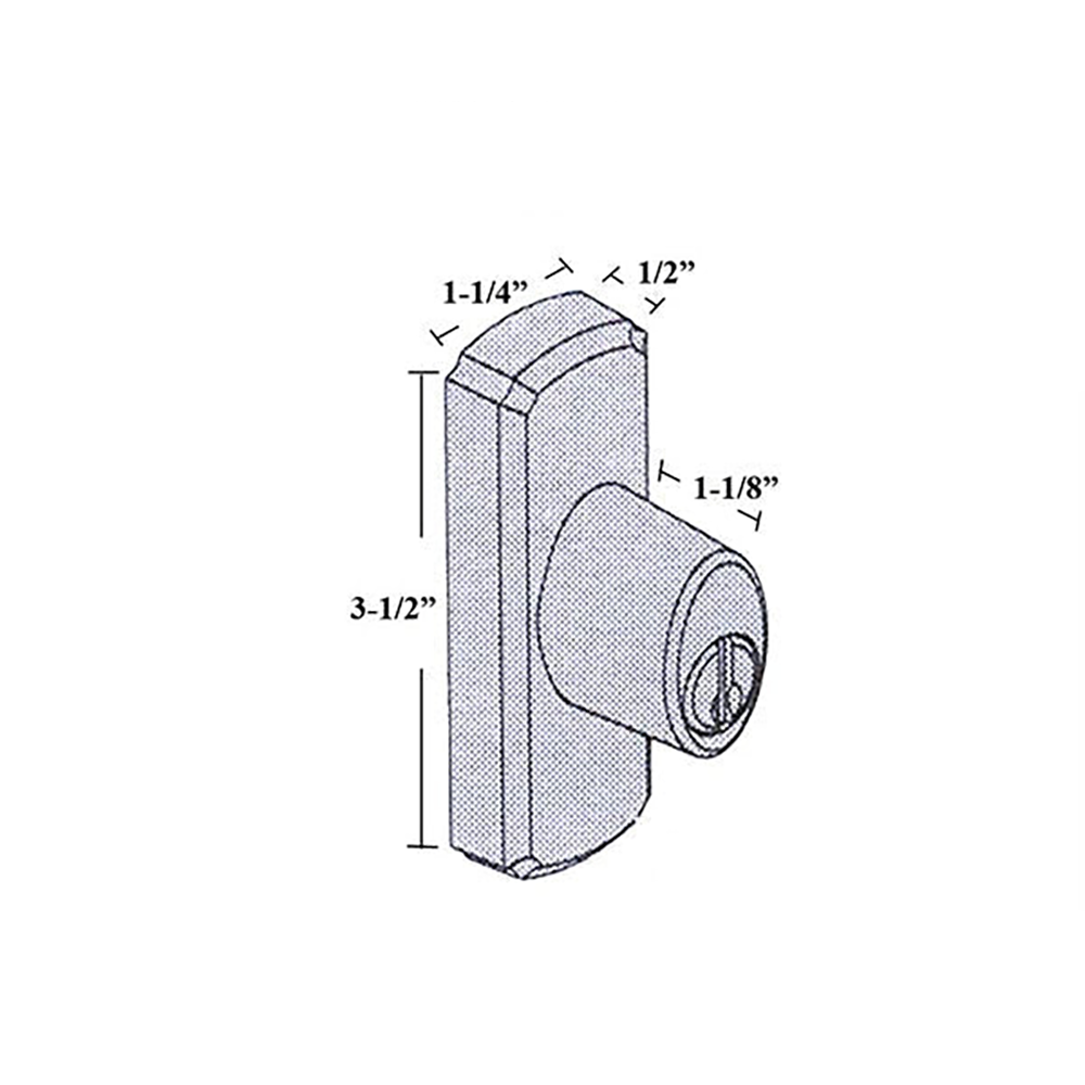 Newbury Exterior Gliding Door Keyed Lock