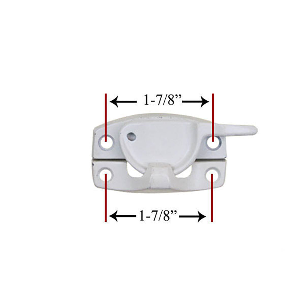 Sash Lock PSNL, Twin Pack, w/ Keeper -White
