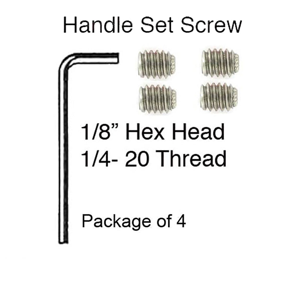 Set Screw w/ Wrench, 1/4-20 Thread, Andersen 1999-Present - Silver