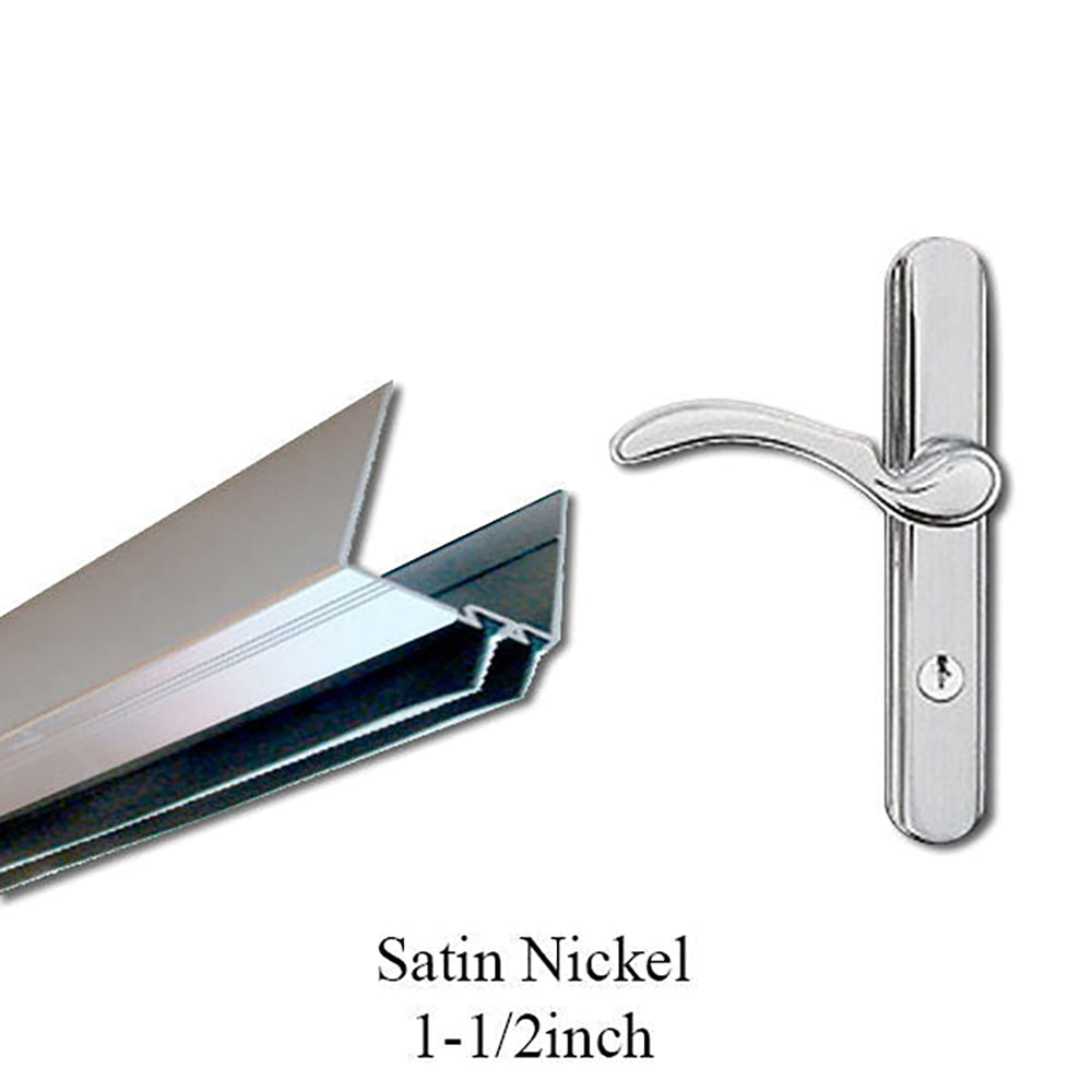 Storm Door Handle and Expander Set 1-1/2 inch Door - Satin Nickel