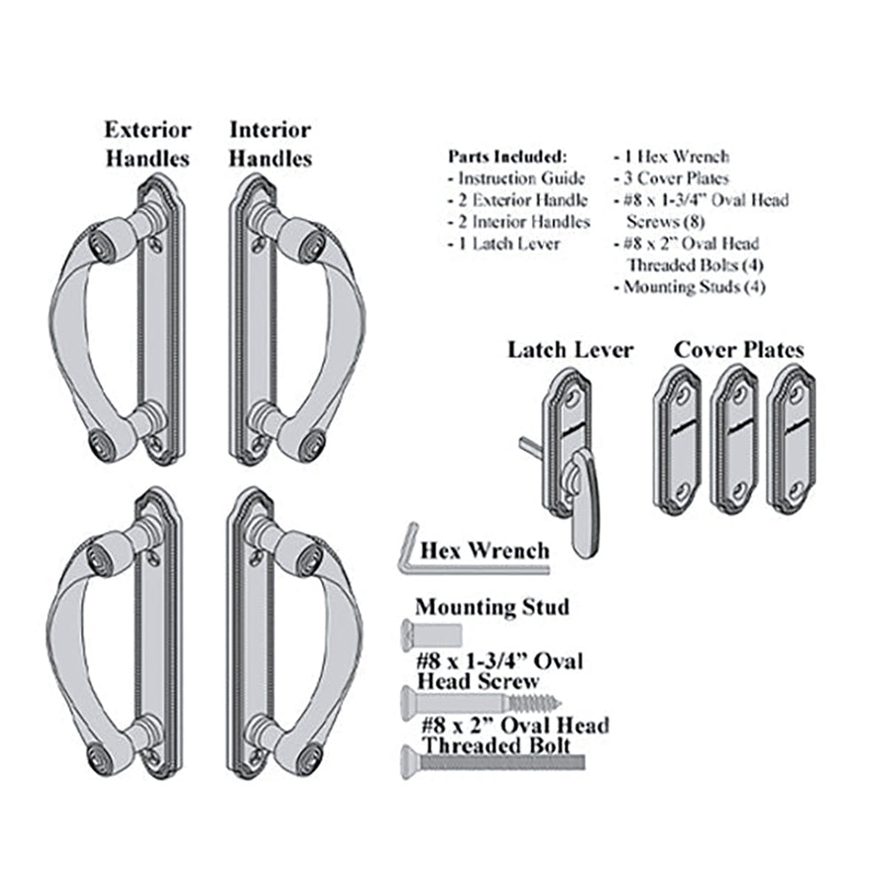 Whitmore 4 Panel Complete Gliding Door Trim Set