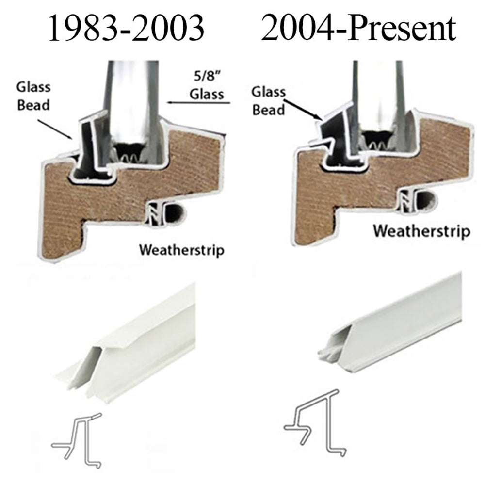 C6 Glazing Bead for Andersen 400 Series Casement with 0.625 inch Glass in White