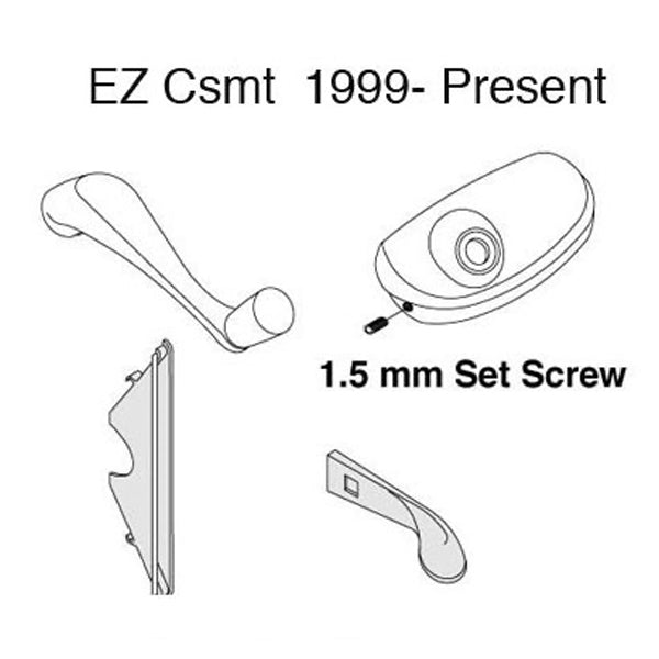 Andersen Window Hardware Pack, EZ Casement, Estate Style - Antique Brass