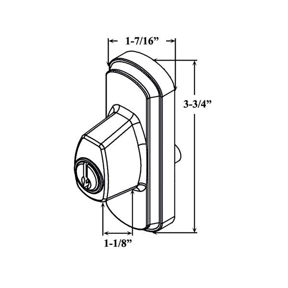 Albany Exterior Gliding Door Keyed Lock