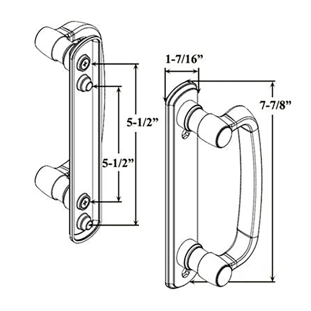 Albany Single Gliding Patio Door Handle