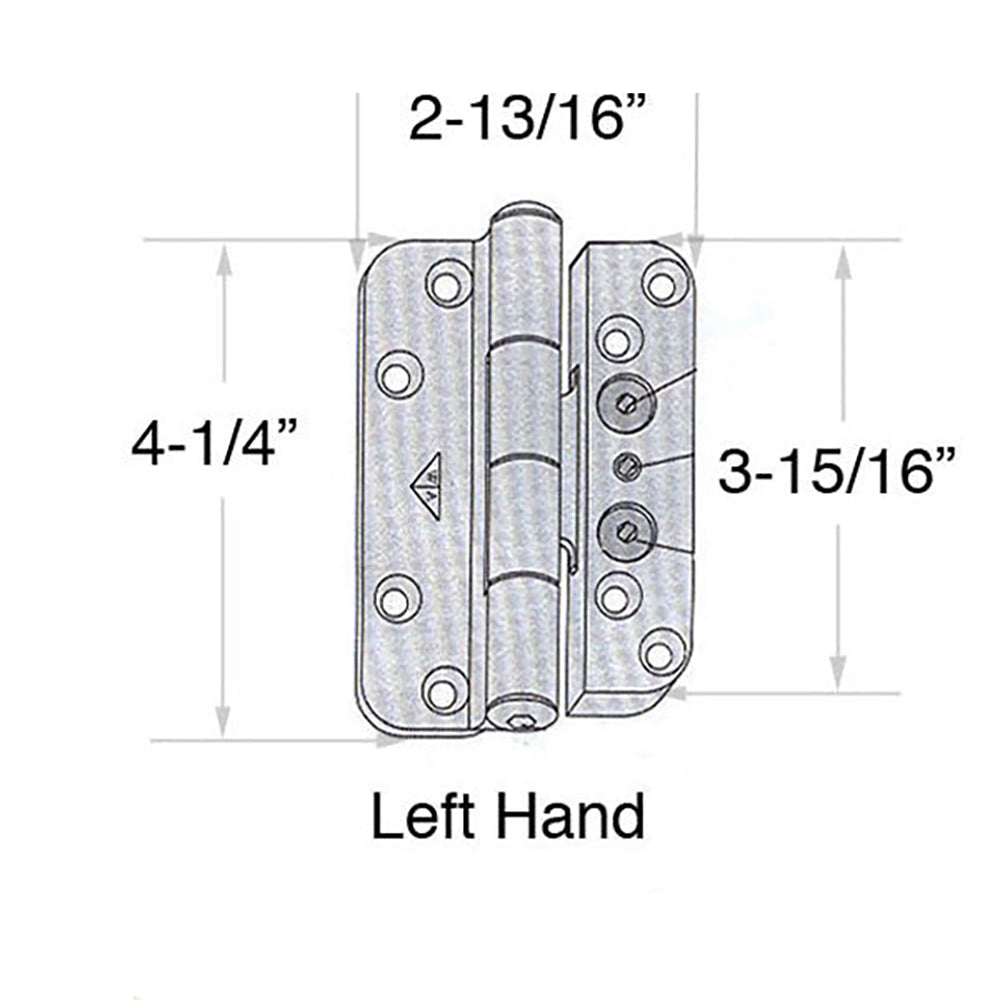 Andersen 1992-2005 Hinge, Left Hand -  Brushed Chrome