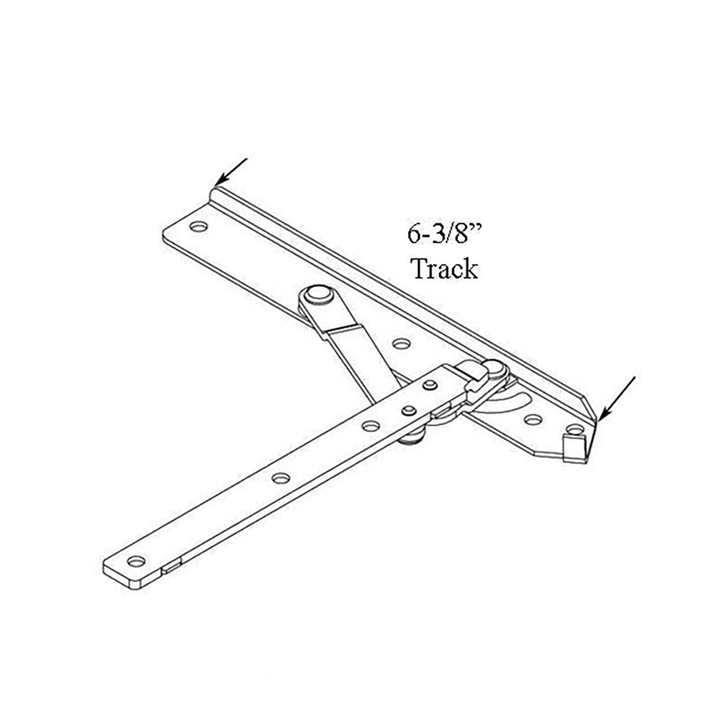 Andersen 22 Inch Enhanced Casement Corrosion Resistant Straight Arm Head Hinge, Right