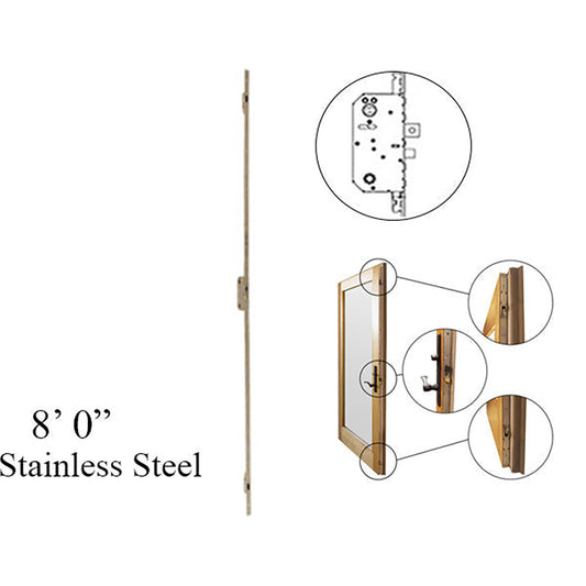 Andersen Active Multipoint Lock, FWH80 Door - Stainless Steel