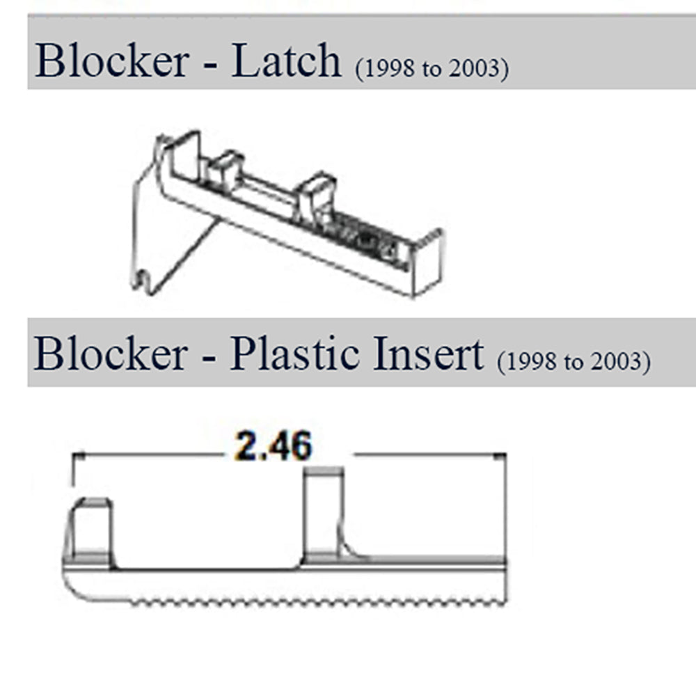 Andersen Blocker Latch, Metal  OUTSWING Doors  1998-2003