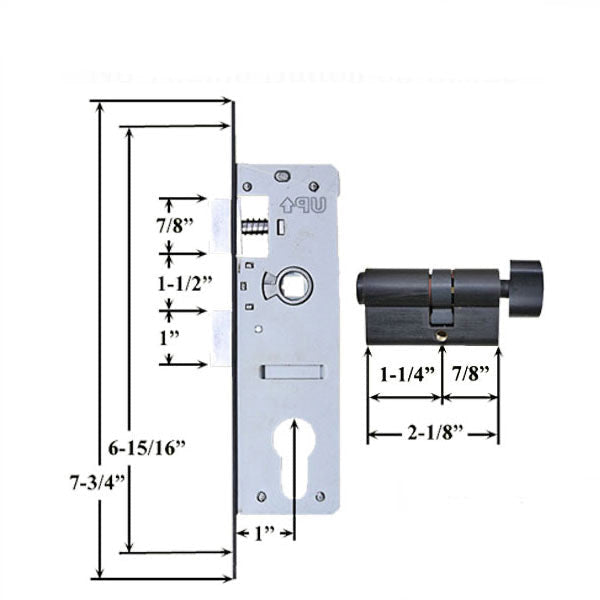 Andersen Contemporary Storm Door Hardware Kwikset Key