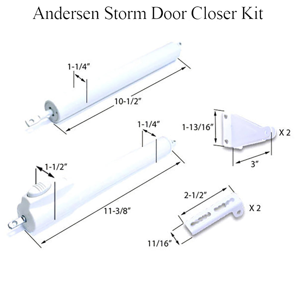 Andersen Emco 2 pack Push Button Storm or Screen Door Closer Kit