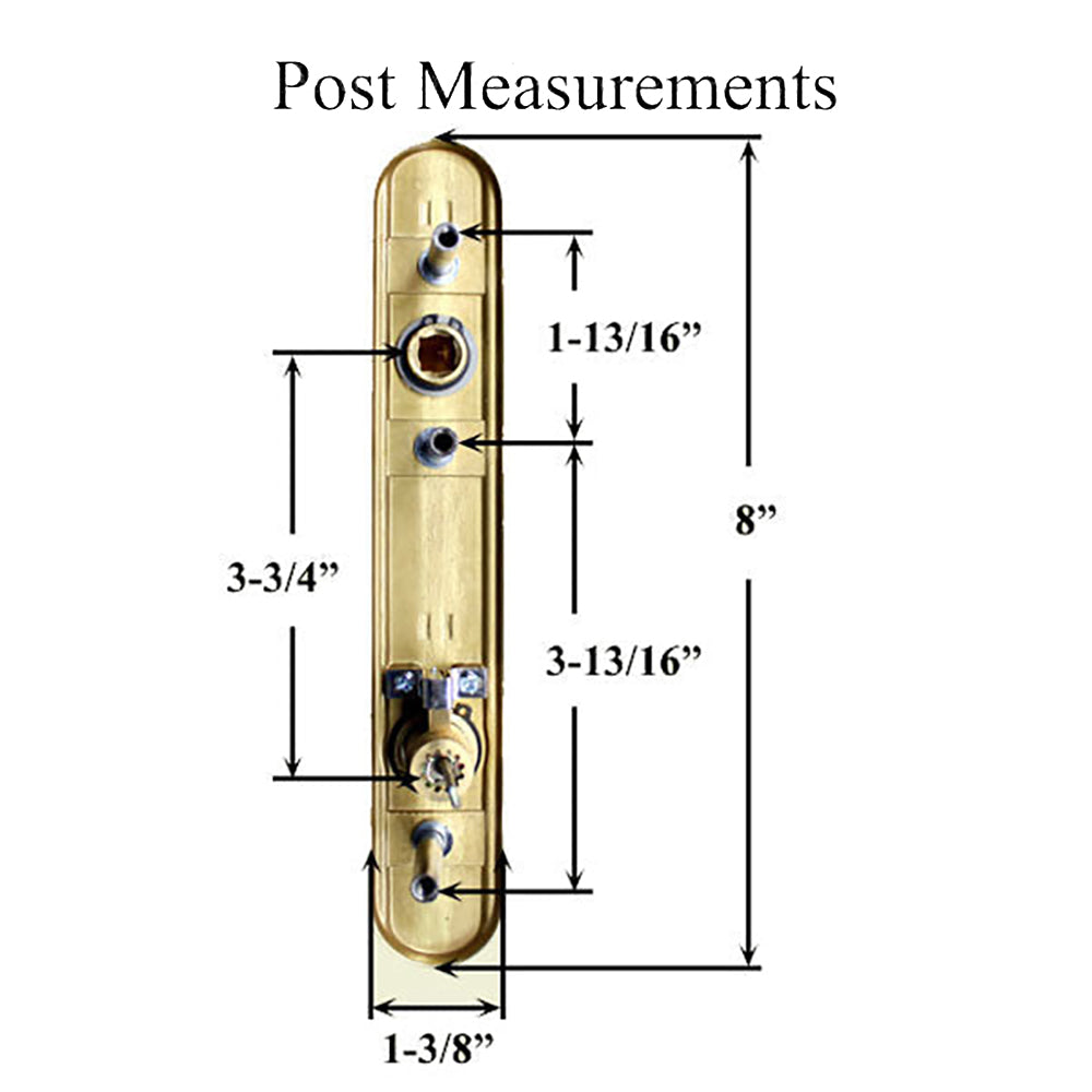 Andersen Emco Keyed 3 Post Storm Door Hardware w/ Deadbolt for 1-1/2 Inch Doors