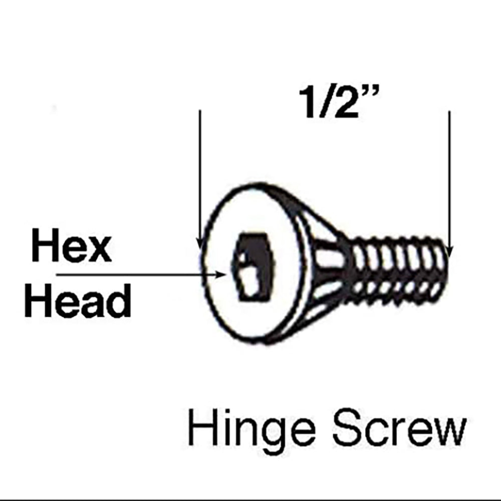 Andersen Hinge Screw, Fixing set for Adjustable Hinge - Satin Brass