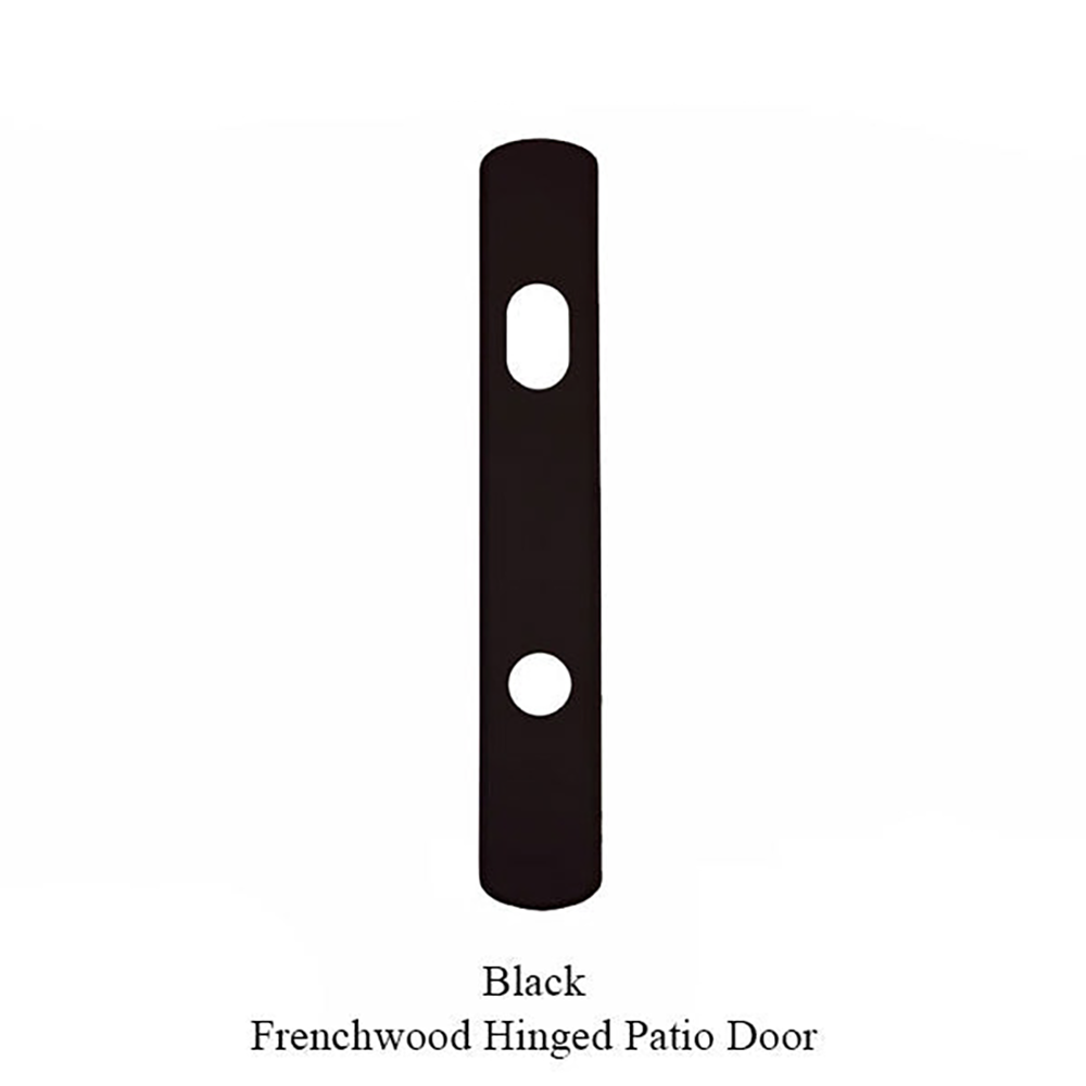 Andersen Hinged Door Escutcheon Plate - Interior - Albany - Black - Active