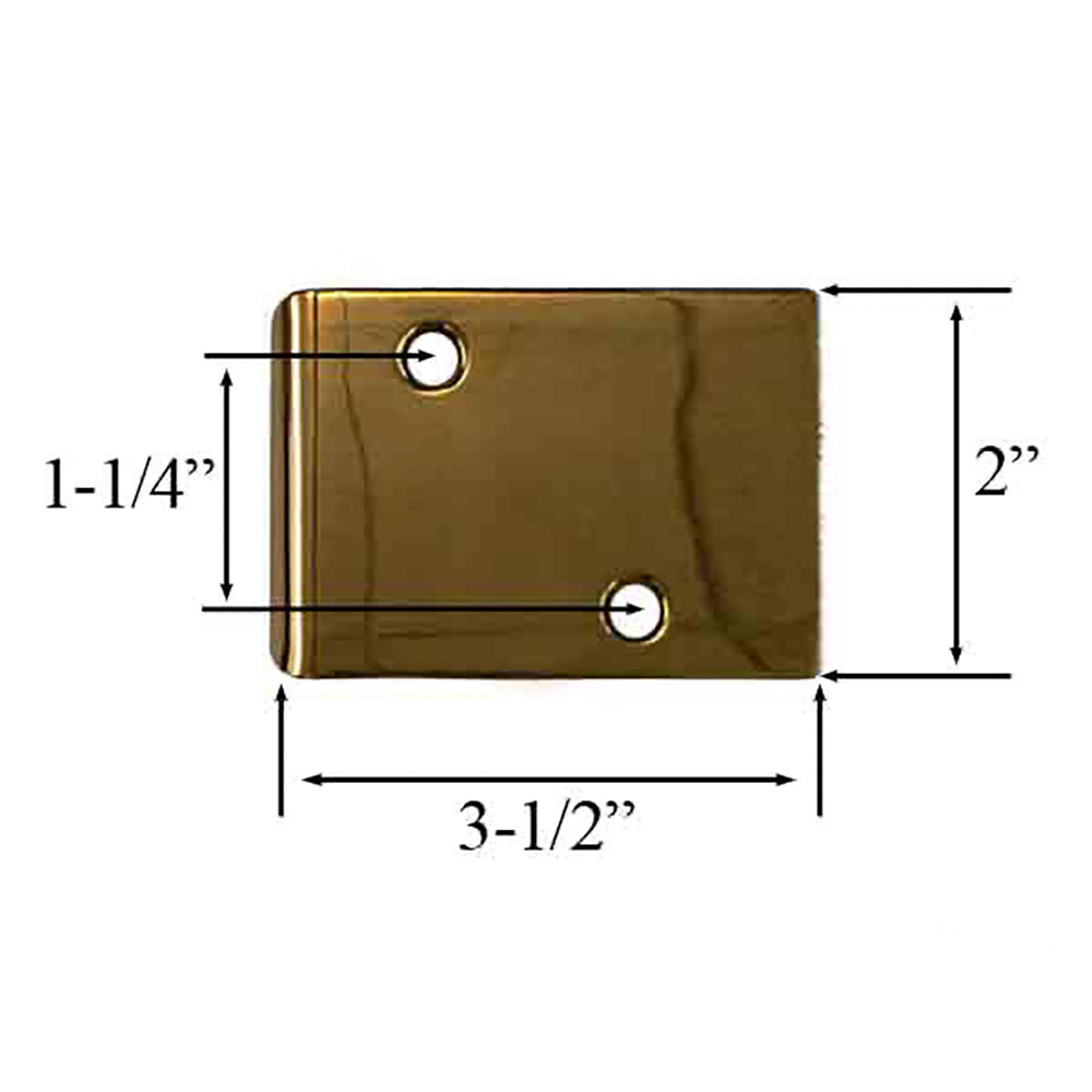 Andersen 3.5 Inch Jamb Strike Extender in Antique Brass