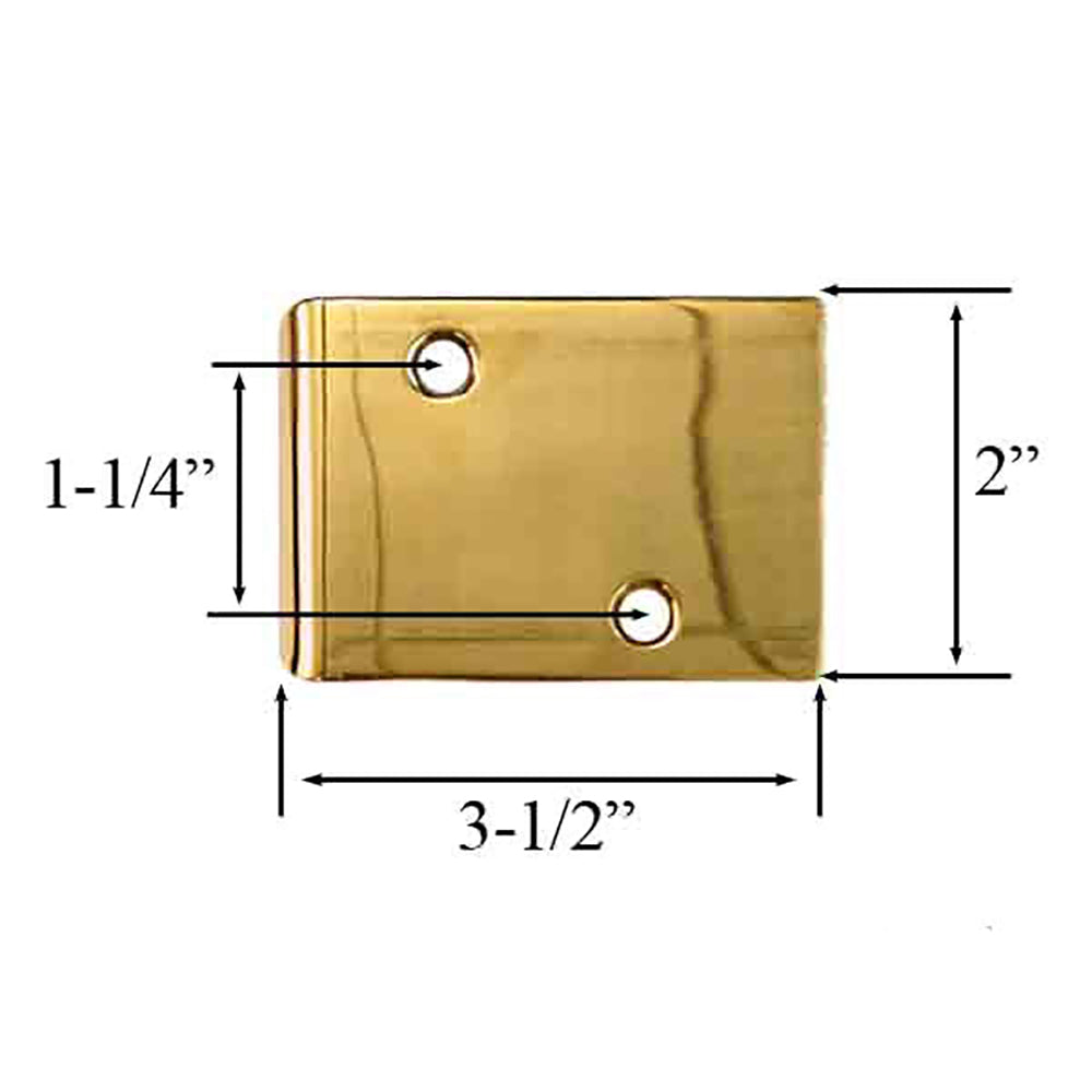 Andersen 3.5 Inch Jamb Strike Extender in Bright Brass