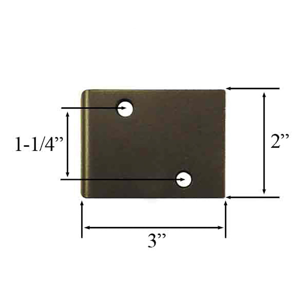 Andersen 3 Inch Jamb Strike Extender in Distressed Bronze