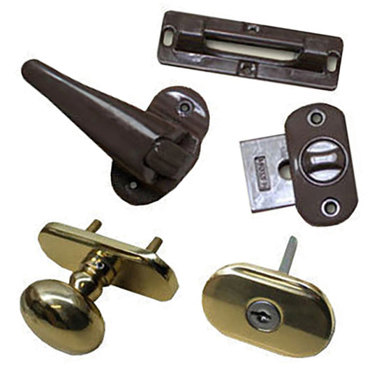 Andersen Knob and Deadbolt Kit 1-1/2 Inch Door - Brass / Brown