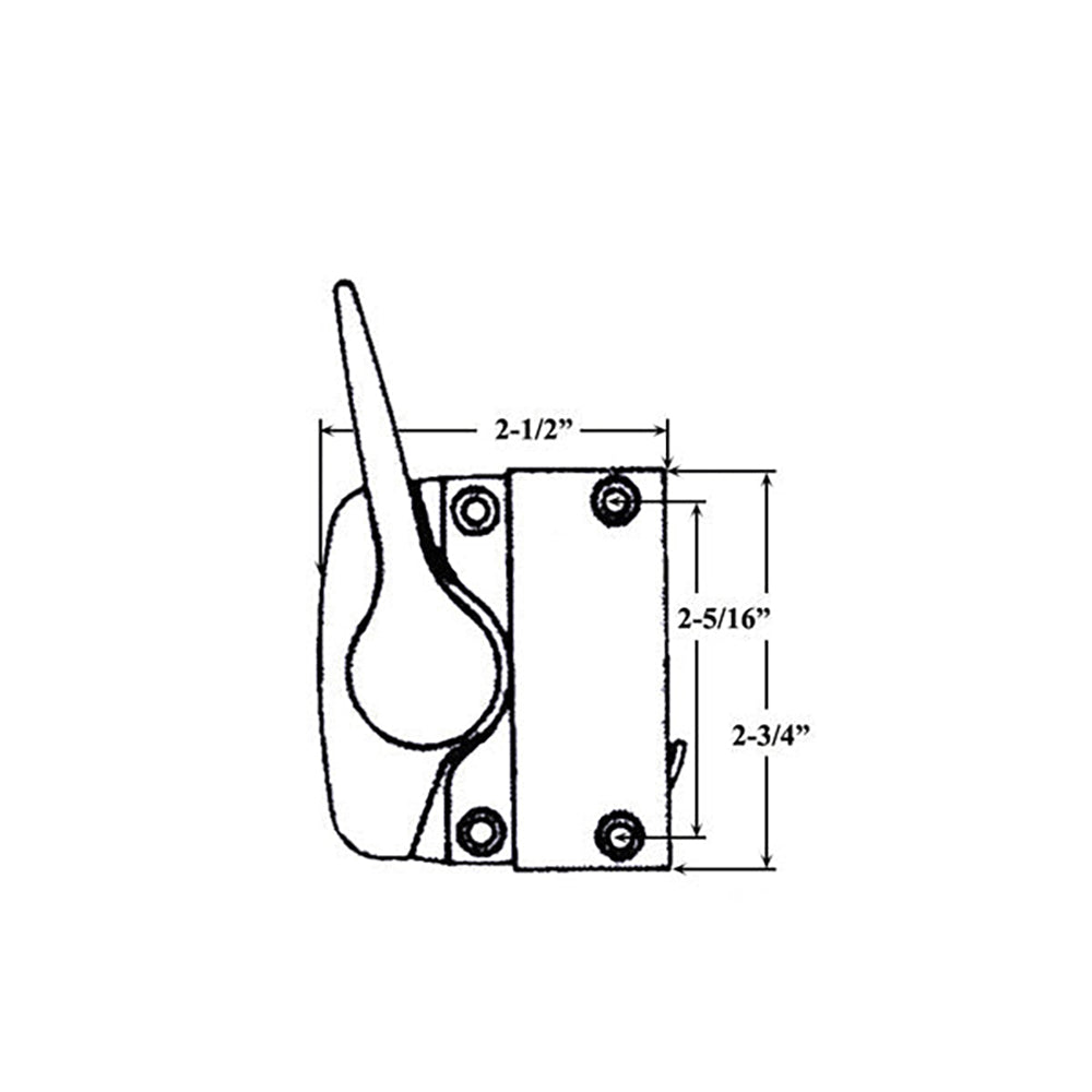 Andersen Left Hand Primed Casement Sash Lock - Bronze